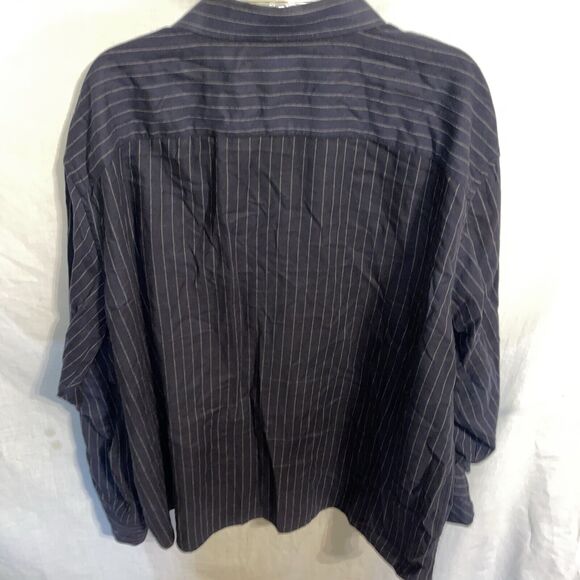 Untuckit Men’s Dress Shirt Size 3XL Black Striped Going Out Party - Picture 8 of 12